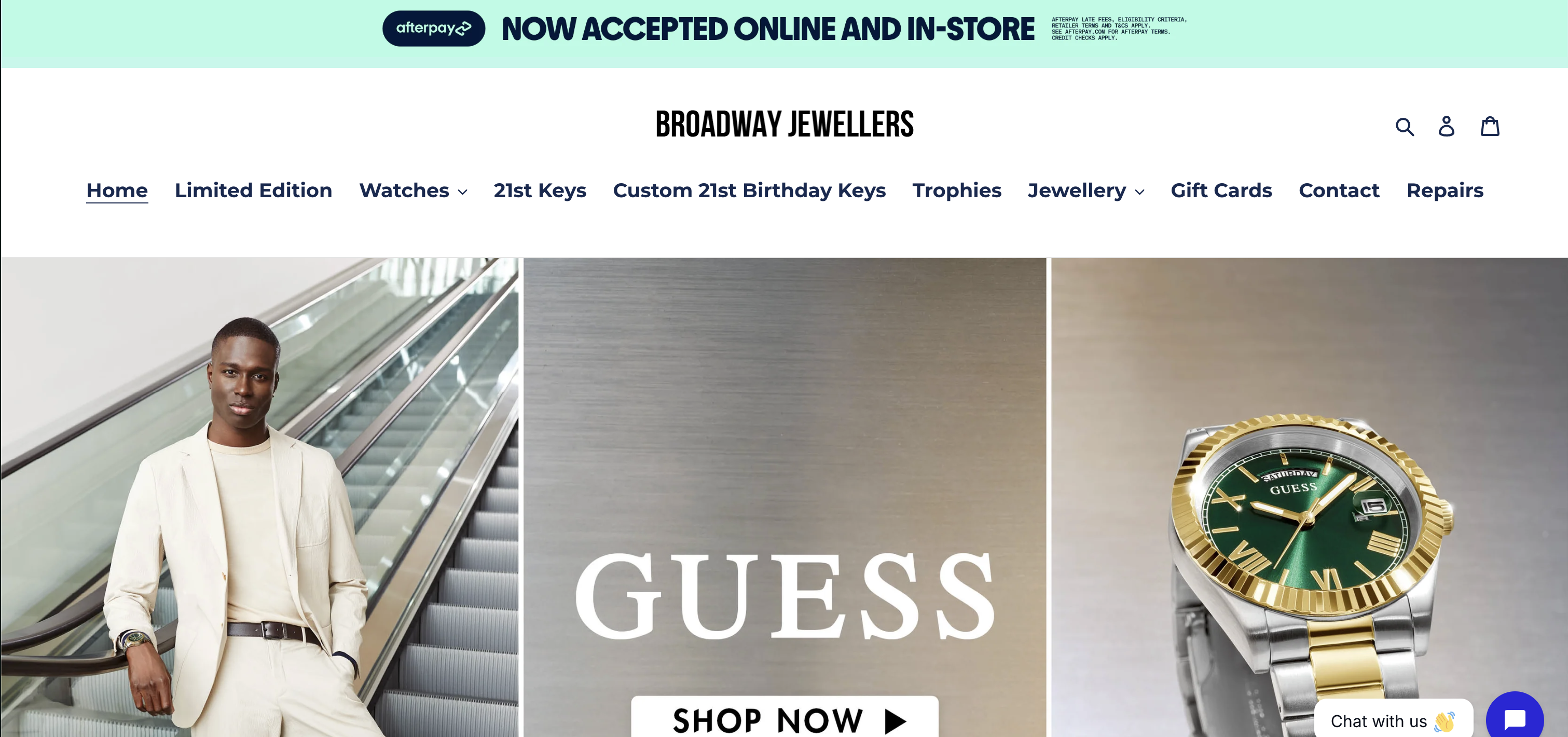 Broadway Jewellers NZ website